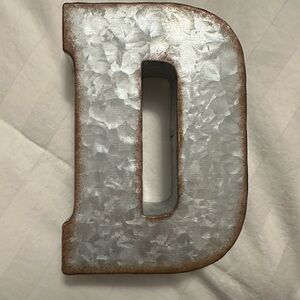 Metallic Letter D Decor